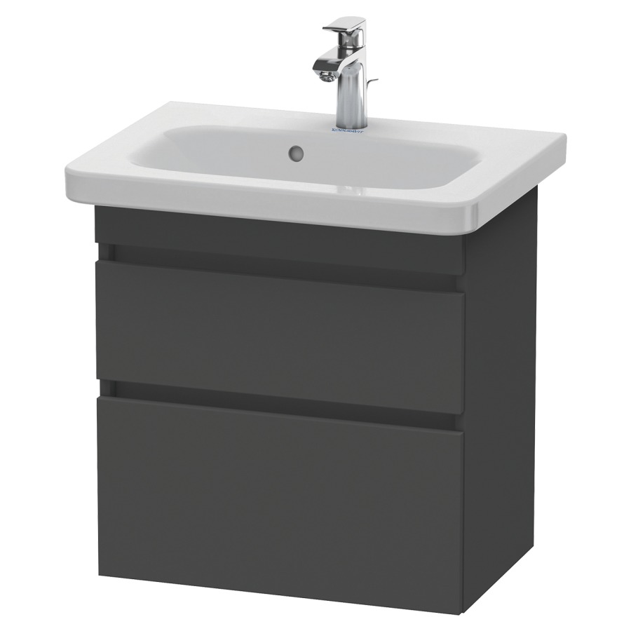 Élément inférieur DURASTYLE
58,0 x 61,0 x 44,8 cm
suspendu, élément à 2 tiroirs
pour lavabo 212 342