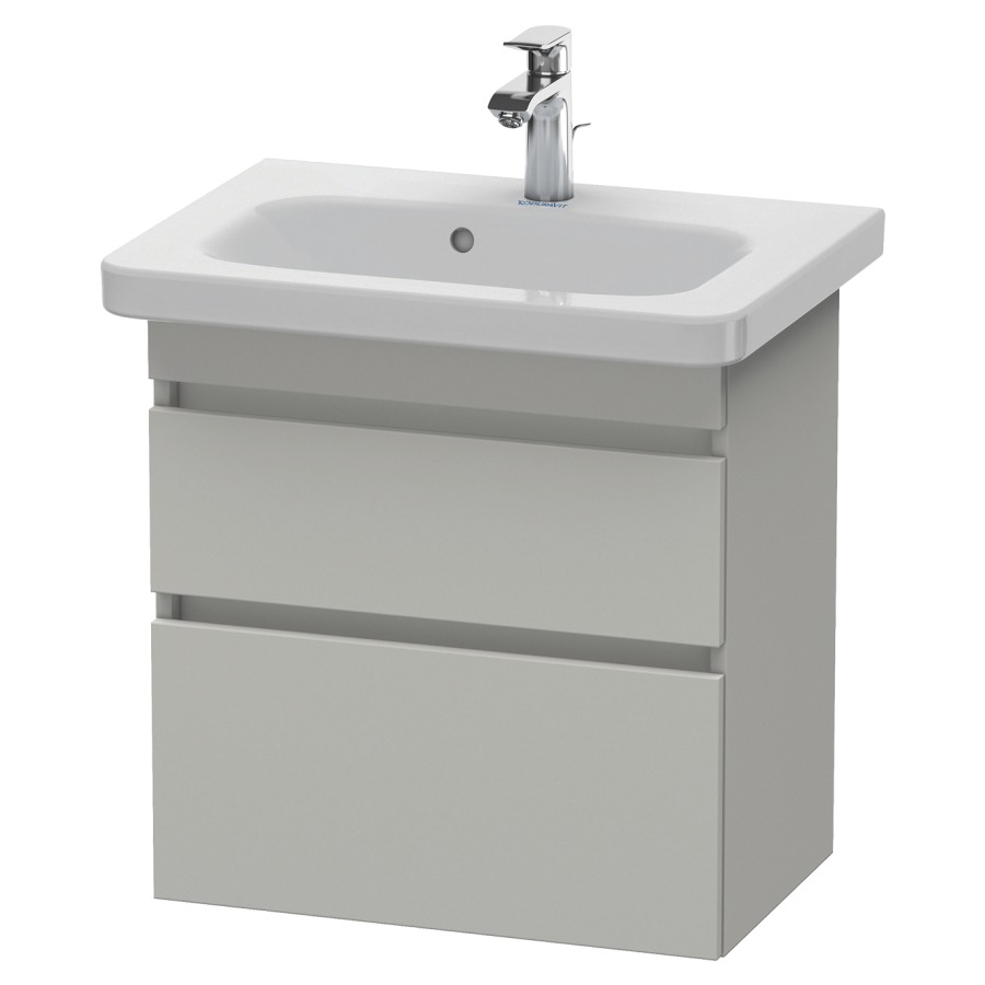 Élément inférieur DURASTYLE
58,0 x 61,0 x 44,8 cm
suspendu, élément à 2 tiroirs
pour lavabo 212 342