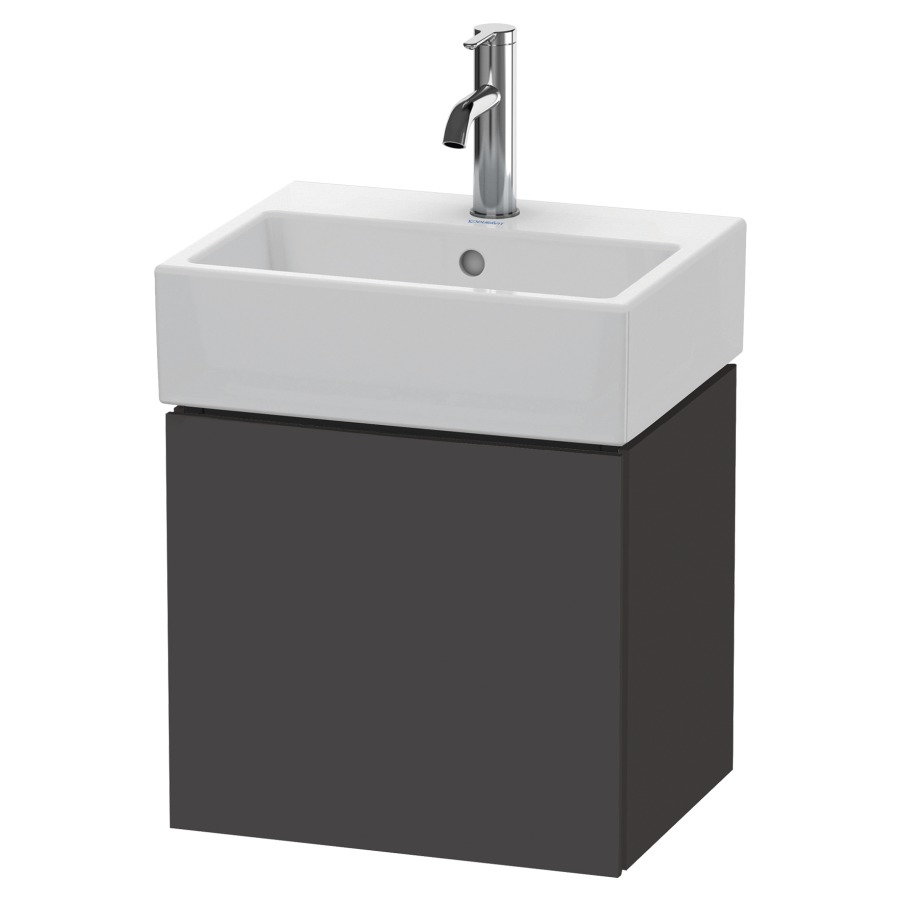Élément inférieur L-CUBE
43,4 x 40,0 x 34,1 cm
armoire de tablette, 1 porte
charnière à gauche, pour
lavabo Vero Air 212 373/374