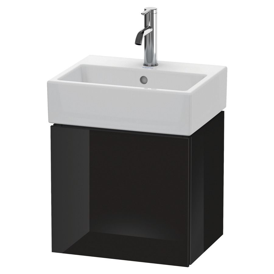 Élément inférieur L-CUBE
43,4 x 40,0 x 34,1 cm
armoire de tablette, 1 porte
charnière à gauche, pour
lavabo Vero Air 212 373/374