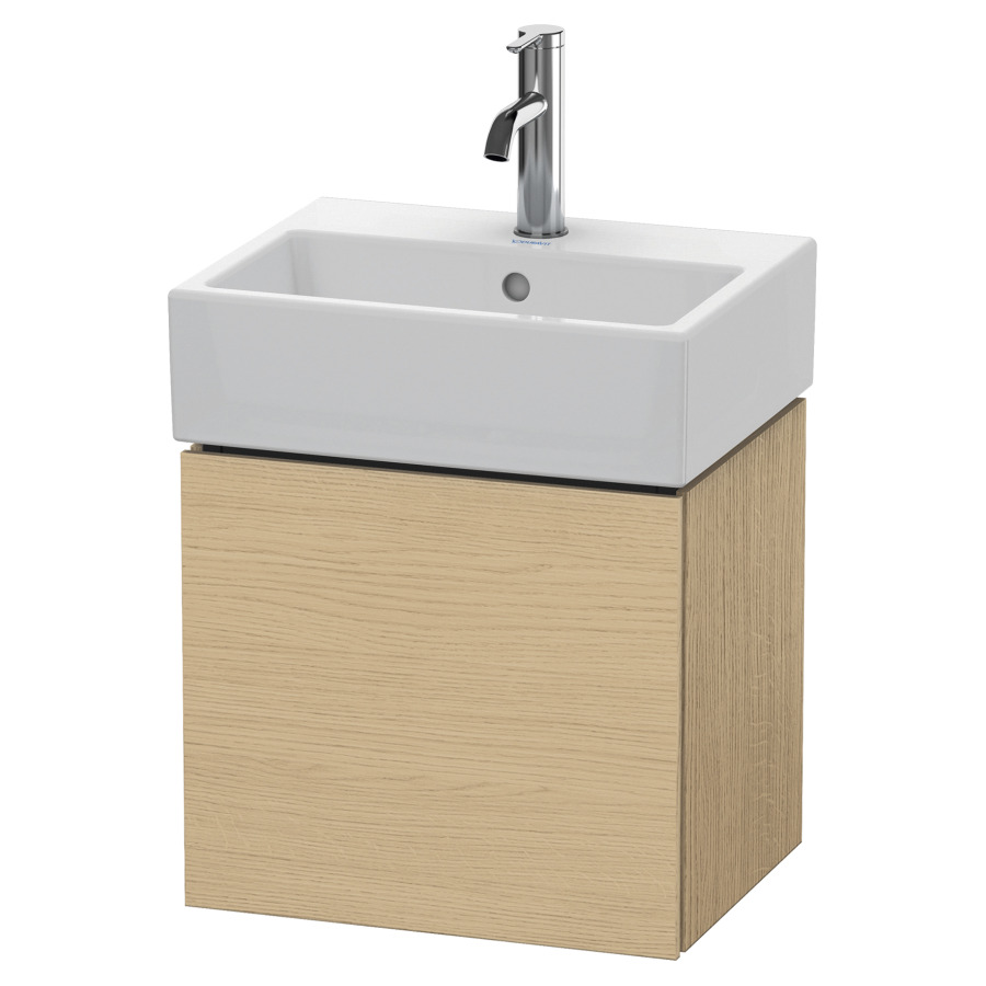 Élément inférieur L-CUBE
43,4 x 40,0 x 34,1 cm
armoire de tablette, 1 porte
charnière à gauche, pour
lavabo Vero Air 212 373/374