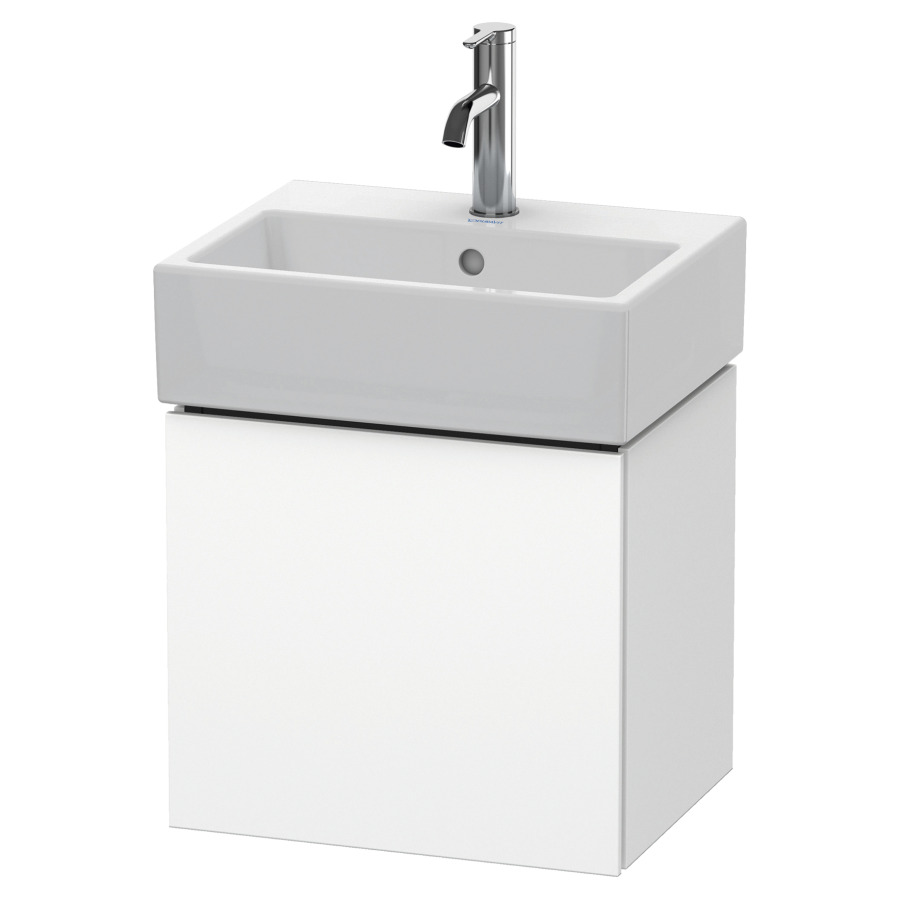 Élément inférieur L-CUBE
43,4 x 40,0 x 34,1 cm
armoire de tablette, 1 porte
charnière à droite, pour
lavabo Vero Air 212 373/374