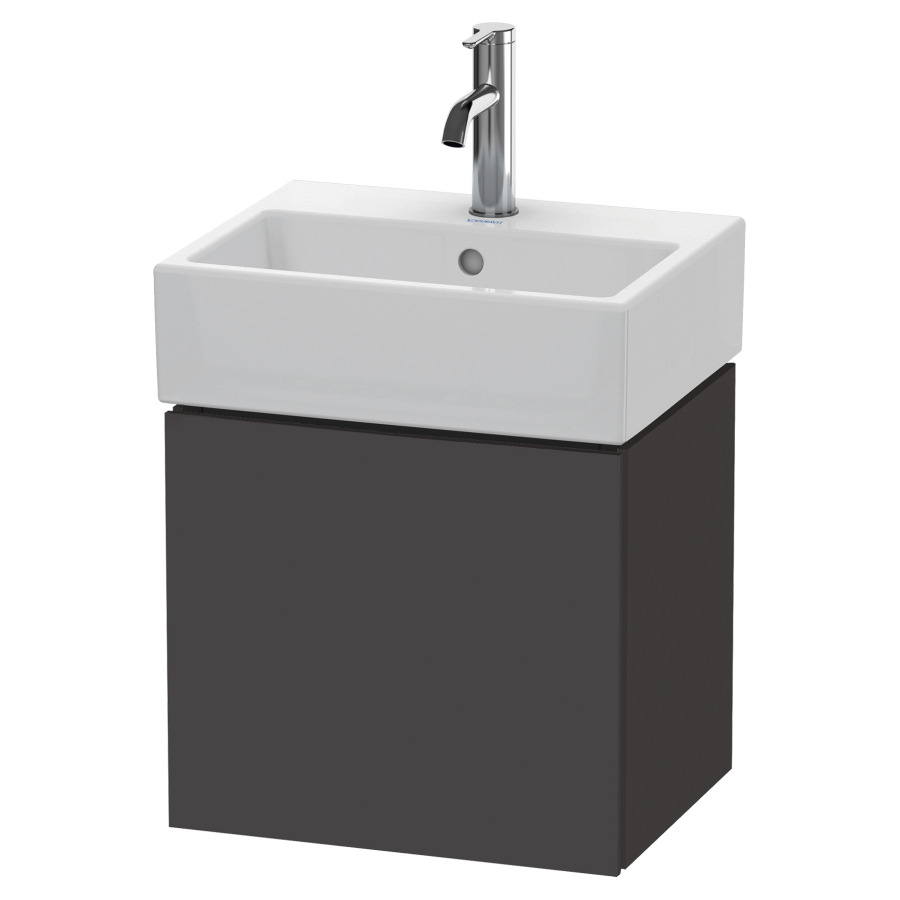 Élément inférieur L-CUBE
43,4 x 40,0 x 34,1 cm
armoire de tablette, 1 porte
charnière à droite, pour
lavabo Vero Air 212 373/374