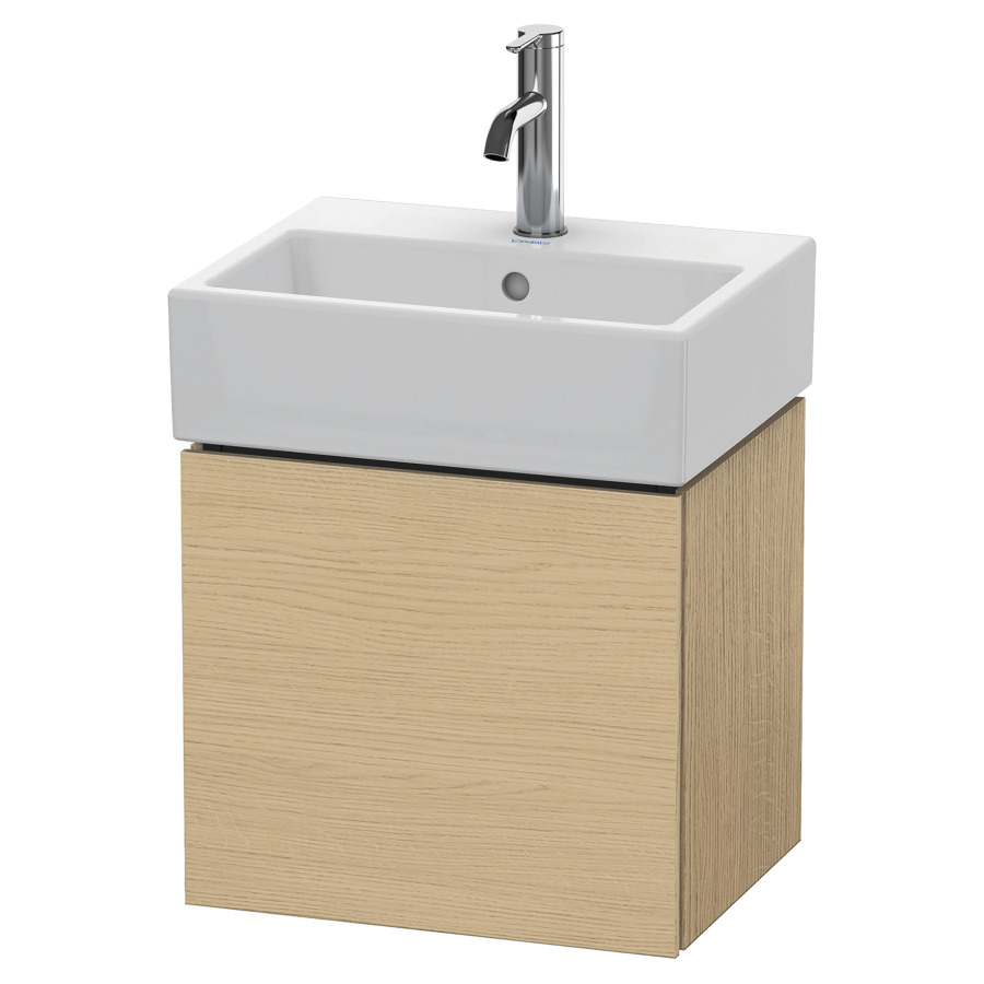 Élément inférieur L-CUBE
43,4 x 40,0 x 34,1 cm
armoire de tablette, 1 porte
charnière à droite, pour
lavabo Vero Air 212 373/374
