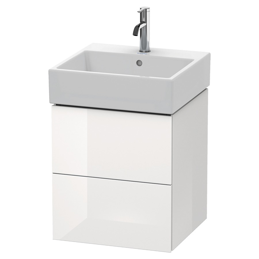 Élément inférieur L-CUBE
48,4 x 54,4 x 45,9 cm
élément à 2 tiroirs, pour
lavabo Vero Air 212 375-378