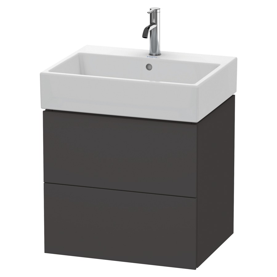 Élément inférieur L-CUBE
58,4 x 54,4 x 45,9 cm
élément à 2 tiroirs, pour
lavabo Vero Air 212 379-382