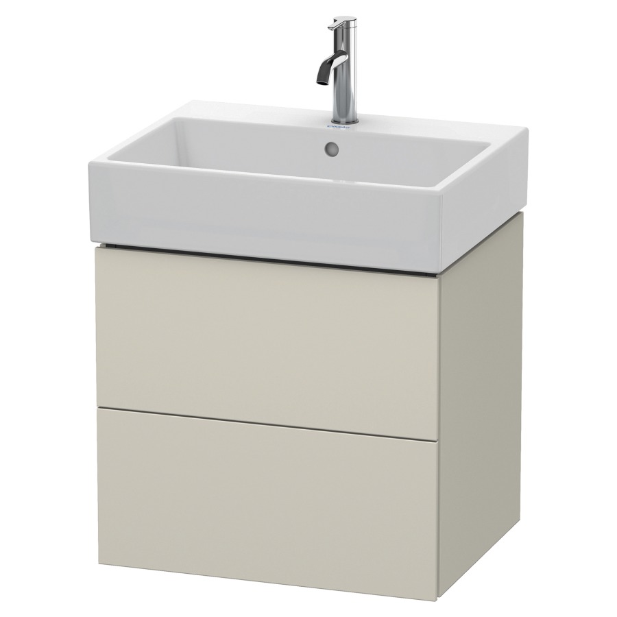 Élément inférieur L-CUBE
58,4 x 54,4 x 45,9 cm
élément à 2 tiroirs, pour
lavabo Vero Air 212 379-382