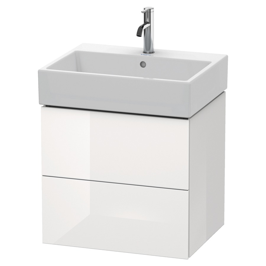 Élément inférieur L-CUBE
58,4 x 54,4 x 45,9 cm
élément à 2 tiroirs, pour
lavabo Vero Air 212 379-382