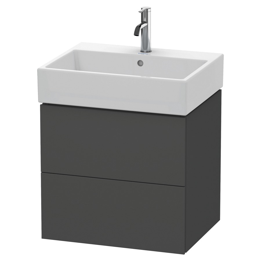 Élément inférieur L-CUBE
58,4 x 54,4 x 45,9 cm
élément à 2 tiroirs, pour
lavabo Vero Air 212 379-382