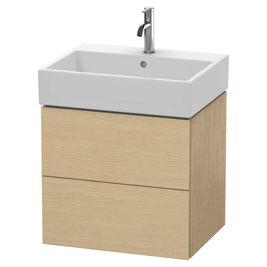 Élément inférieur L-CUBE
58,4 x 54,4 x 45,9 cm
élément à 2 tiroirs, pour
lavabo Vero Air 212 379-382