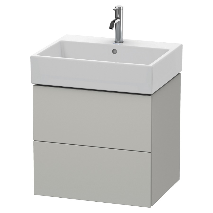 Élément inférieur L-CUBE
58,4 x 54,4 x 45,9 cm
élément à 2 tiroirs, pour
lavabo Vero Air 212 379-382