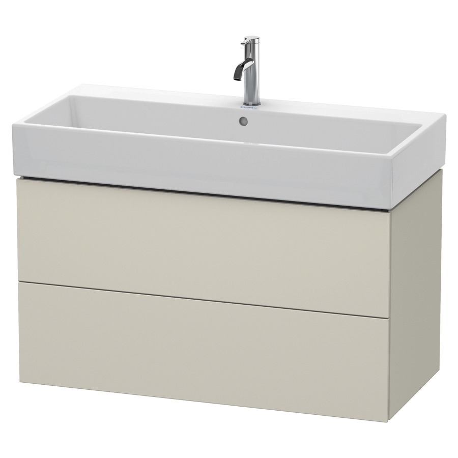 Élément inférieur L-CUBE
98,4 x 54,4 x 45,9 cm
élément à 2 tiroirs, pour
lavabo Vero Air 212 387-390