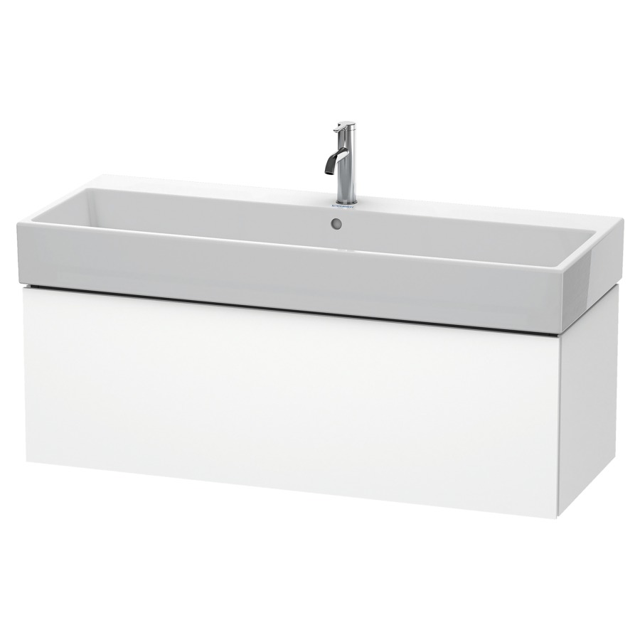 Élément inférieur L-CUBE
118,4 x 39,4 x 45,9 cm
élément à 1 tiroir, pour
lavabo Vero Air 212 391-394