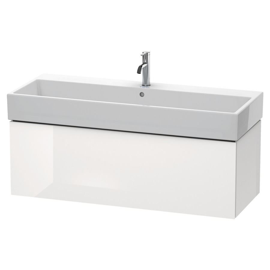 Élément inférieur L-CUBE
118,4 x 39,4 x 45,9 cm
élément à 1 tiroir, pour
lavabo Vero Air 212 391-394