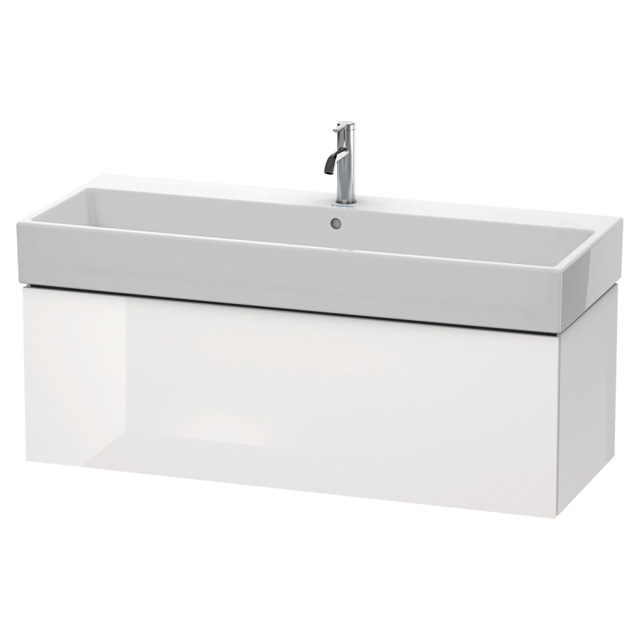 Élément inférieur L-CUBE
118,4 x 39,4 x 45,9 cm
élément à 1 tiroir, pour
lavabo Vero Air 212 391-394