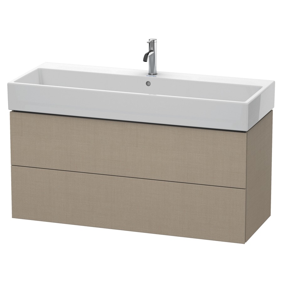Élément inférieur L-CUBE
118,4 x 54,4 x 45,9 cm
élément à 2 tiroirs, pour
lavabo Vero Air 212 391-394