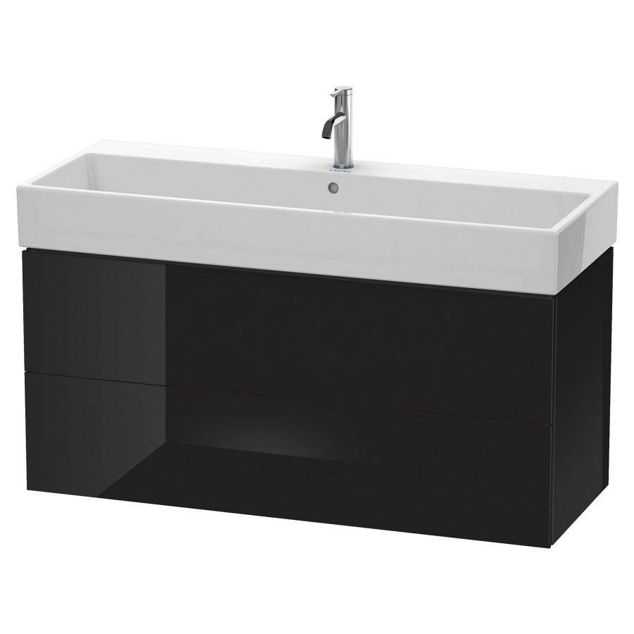 Élément inférieur L-CUBE
118,4 x 54,4 x 45,9 cm
élément à 2 tiroirs, pour
lavabo Vero Air 212 391-394