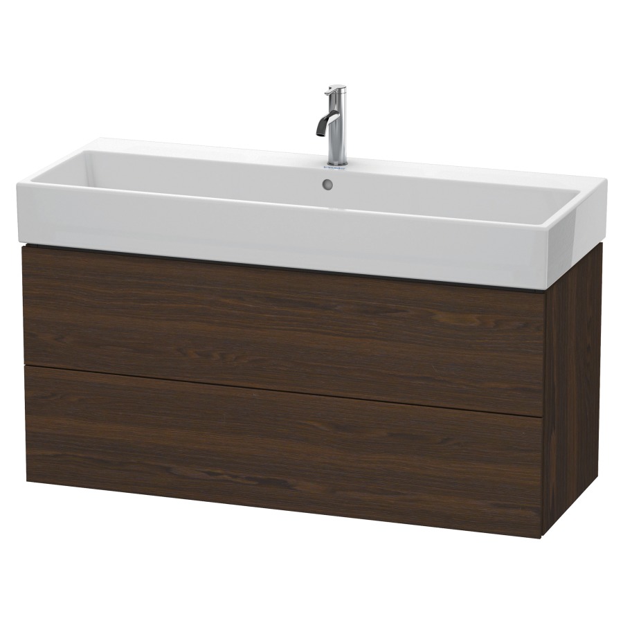 Élément inférieur L-CUBE
118,4 x 54,4 x 45,9 cm
élément à 2 tiroirs, pour
lavabo Vero Air 212 391-394