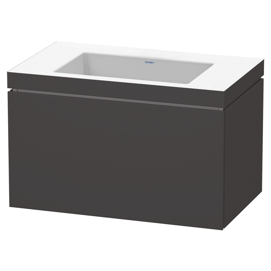 Combination de lavabo L-CUBE
C-BONDED
80,0 x 50,0 x 48,0 cm
élément à 1 tiroir
avec lavabo Vero Air
80,0 x 48,0 cm, avec siphon
gain de place