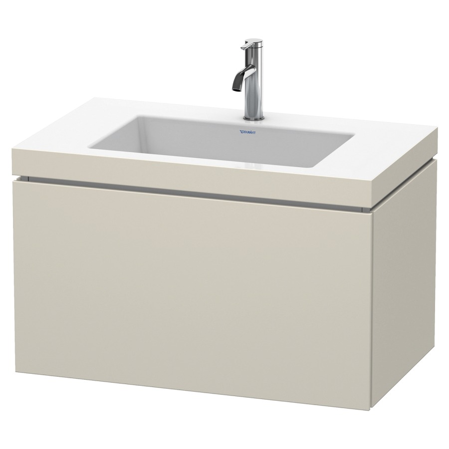 Combination de lavabo L-CUBE
C-BONDED
80,0 x 50,0 x 48,0 cm
élément à 1 tiroir
avec lavabo Vero Air
80,0 x 48,0 cm, avec siphon
gain de place