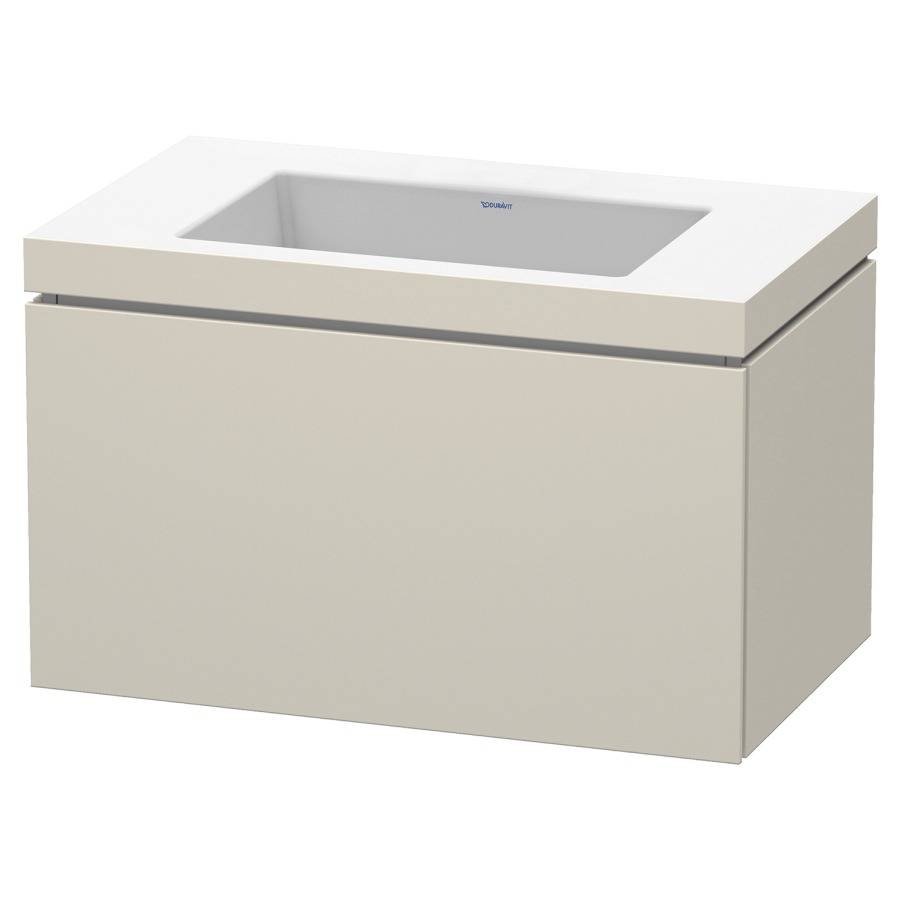 Combination de lavabo L-CUBE
C-BONDED
80,0 x 50,0 x 48,0 cm
élément à 1 tiroir
avec lavabo Vero Air
80,0 x 48,0 cm, avec siphon
gain de place