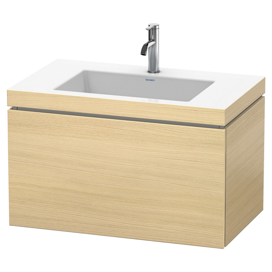 Combination de lavabo L-CUBE
C-BONDED
80,0 x 50,0 x 48,0 cm
élément à 1 tiroir
avec lavabo Vero Air
80,0 x 48,0 cm, avec siphon
gain de place