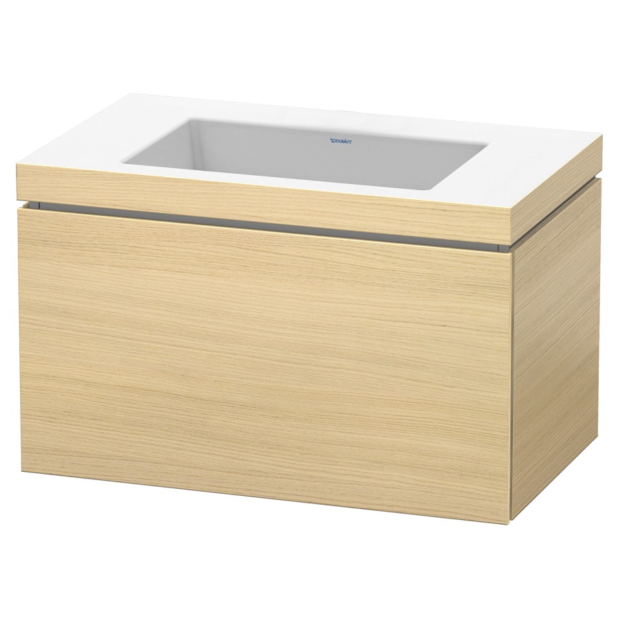 Combination de lavabo L-CUBE
C-BONDED
80,0 x 50,0 x 48,0 cm
élément à 1 tiroir
avec lavabo Vero Air
80,0 x 48,0 cm, avec siphon
gain de place