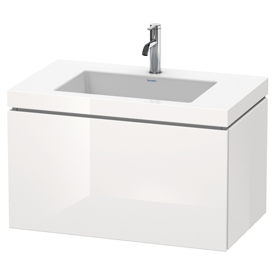Combination de lavabo L-CUBE
C-BONDED
80,0 x 50,0 x 48,0 cm
élément à 1 tiroir
avec lavabo Vero Air
80,0 x 48,0 cm, avec siphon
gain de place