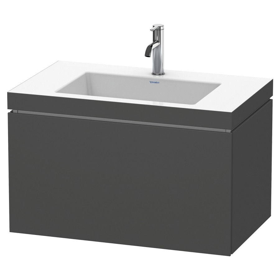 Combination de lavabo L-CUBE
C-BONDED
80,0 x 50,0 x 48,0 cm
élément à 1 tiroir
avec lavabo Vero Air
80,0 x 48,0 cm, avec siphon
gain de place