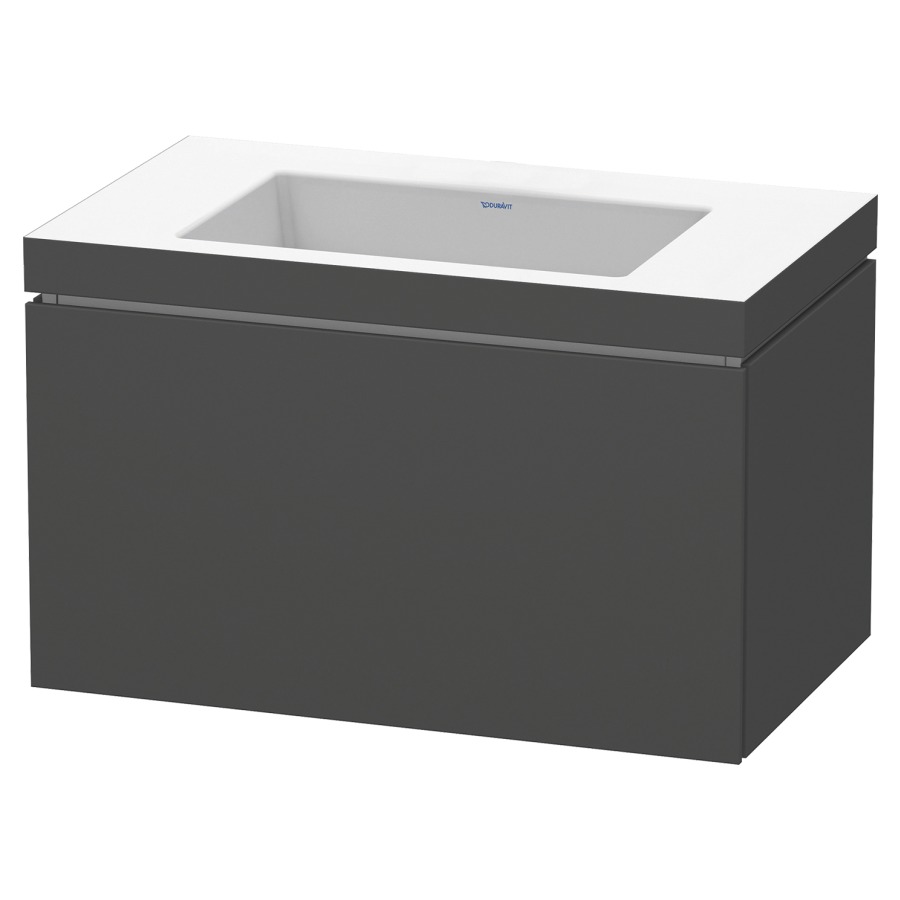 Combination de lavabo L-CUBE
C-BONDED
80,0 x 50,0 x 48,0 cm
élément à 1 tiroir
avec lavabo Vero Air
80,0 x 48,0 cm, avec siphon
gain de place