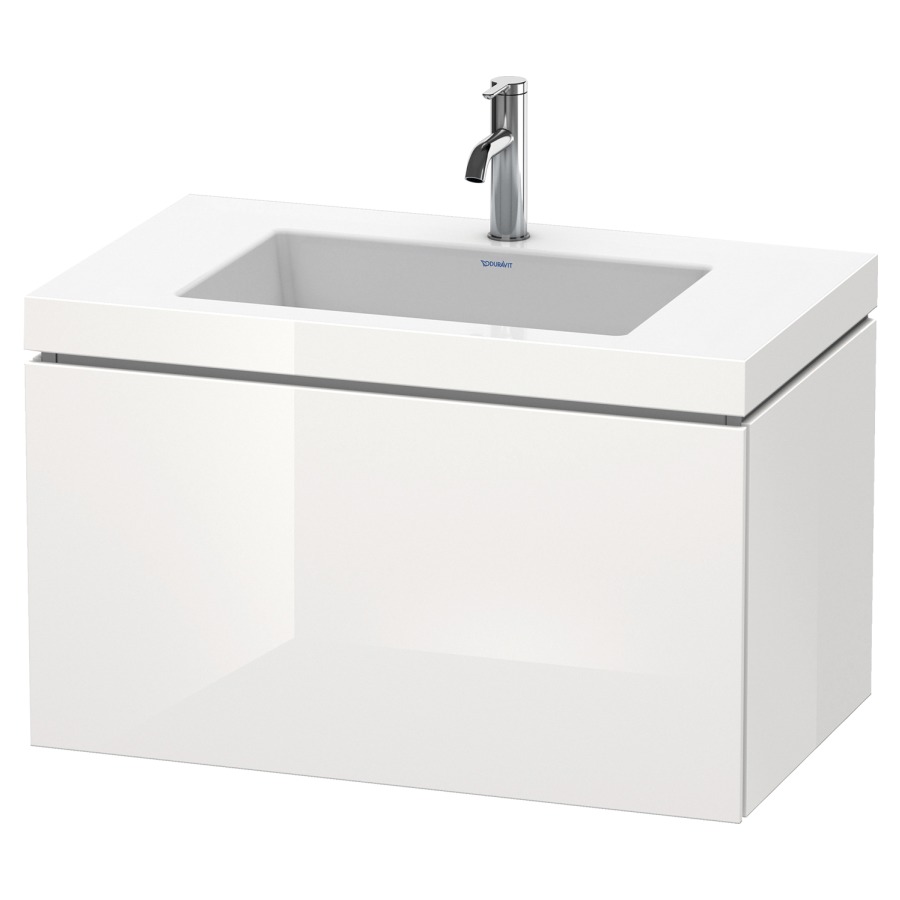 Combination de lavabo L-CUBE
C-BONDED
80,0 x 50,0 x 48,0 cm
élément à 1 tiroir
avec lavabo Vero Air
80,0 x 48,0 cm, avec siphon
gain de place