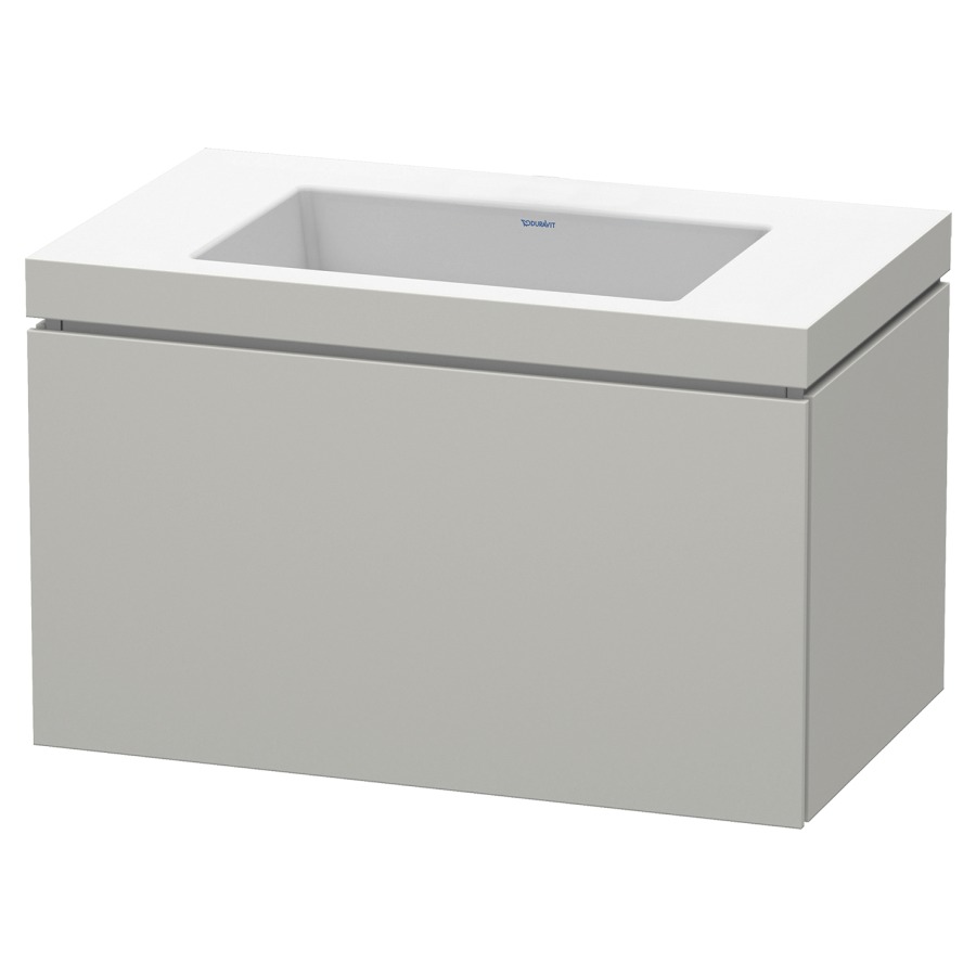 Combination de lavabo L-CUBE
C-BONDED
80,0 x 50,0 x 48,0 cm
élément à 1 tiroir
avec lavabo Vero Air
80,0 x 48,0 cm, avec siphon
gain de place