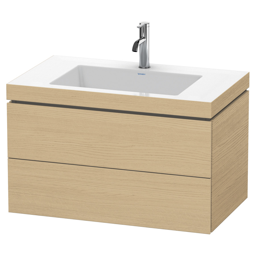 Combination de lavabo L-CUBE
C-BONDED
80,0 x 50,0 x 48,0 cm
élément à 2 tiroirs
avec lavabo Vero Air
80,0 x 48,0 cm, avec siphon
gain de place