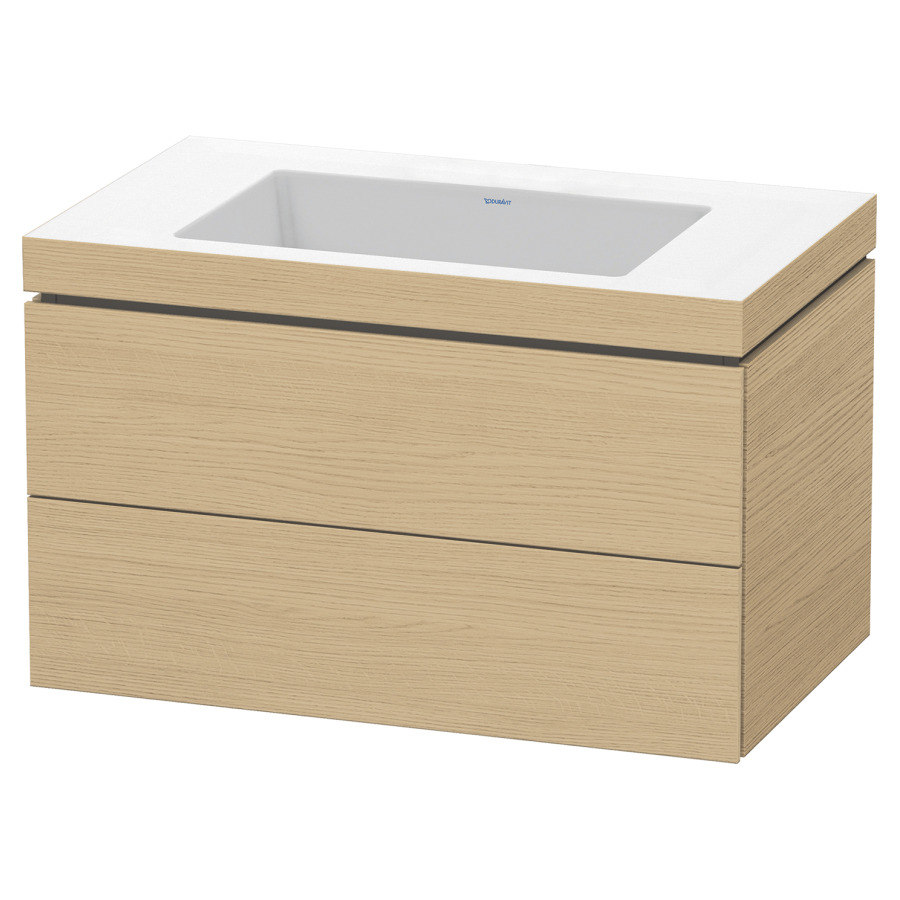Combination de lavabo L-CUBE
C-BONDED
80,0 x 50,0 x 48,0 cm
élément à 2 tiroirs
avec lavabo Vero Air
80,0 x 48,0 cm, avec siphon
gain de place