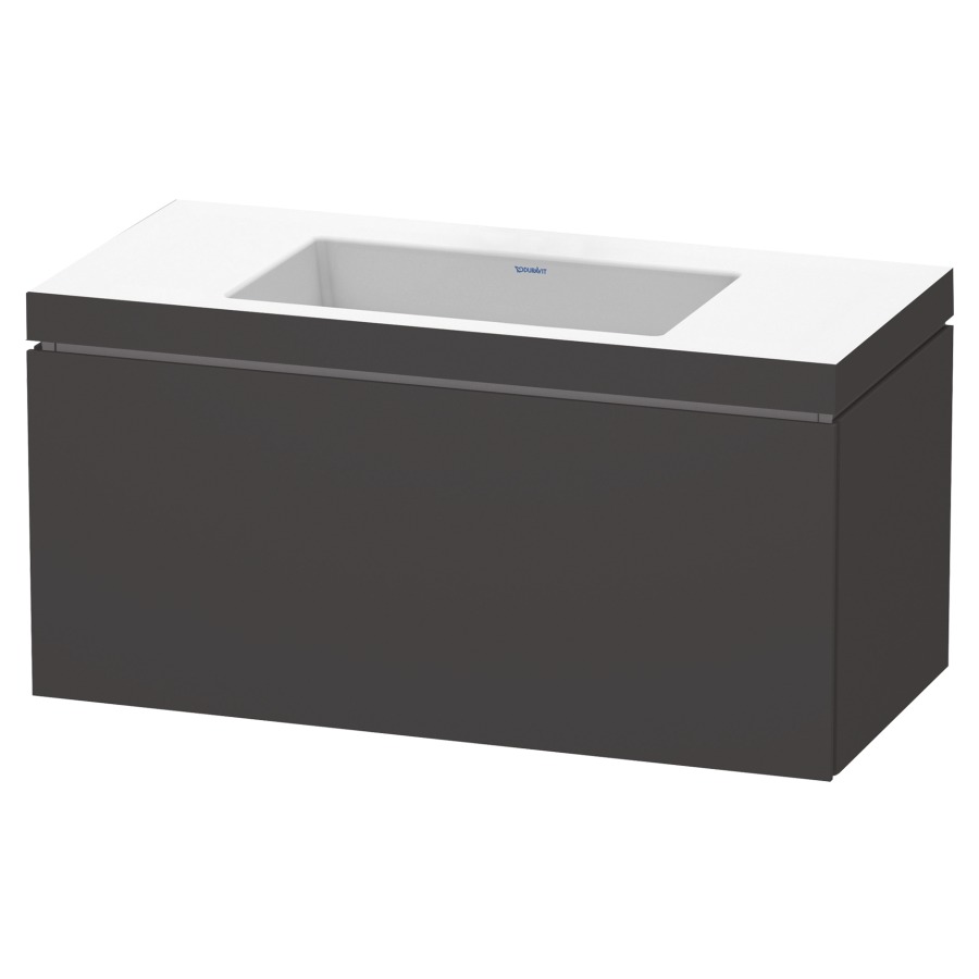 Combination de lavabo L-CUBE
C-BONDED
100,0 x 50,0 x 48,0 cm
élément à 1 tiroir
avec lavabo Vero Air
100,0 x 48,0 cm, avec siphon
gain de place
