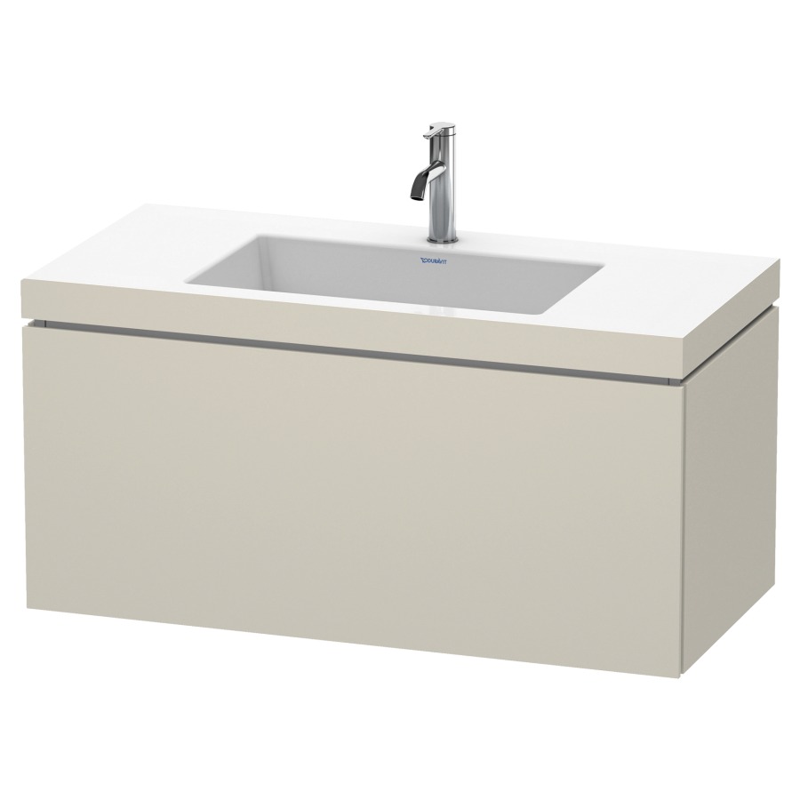 Combination de lavabo L-CUBE
C-BONDED
100,0 x 50,0 x 48,0 cm
élément à 1 tiroir
avec lavabo Vero Air
100,0 x 48,0 cm, avec siphon
gain de place