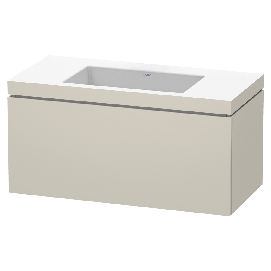Combination de lavabo L-CUBE
C-BONDED
100,0 x 50,0 x 48,0 cm
élément à 1 tiroir
avec lavabo Vero Air
100,0 x 48,0 cm, avec siphon
gain de place