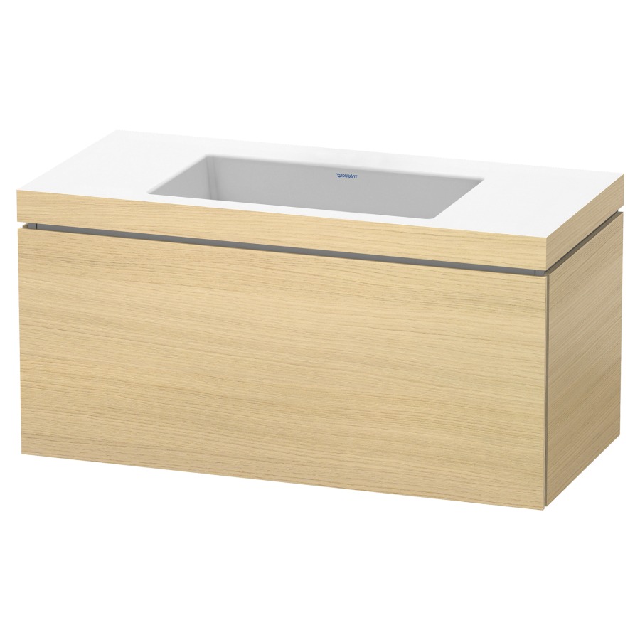 Combination de lavabo L-CUBE
C-BONDED
100,0 x 50,0 x 48,0 cm
élément à 1 tiroir
avec lavabo Vero Air
100,0 x 48,0 cm, avec siphon
gain de place