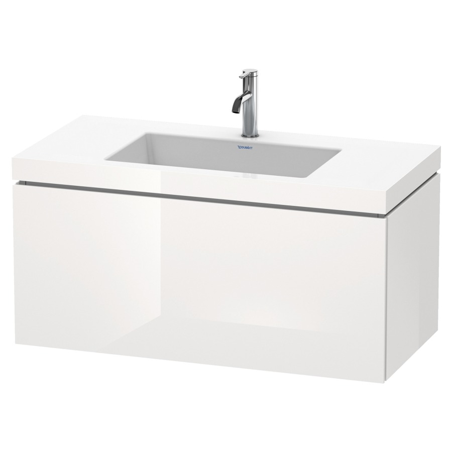 Combination de lavabo L-CUBE
C-BONDED
100,0 x 50,0 x 48,0 cm
élément à 1 tiroir
avec lavabo Vero Air
100,0 x 48,0 cm, avec siphon
gain de place