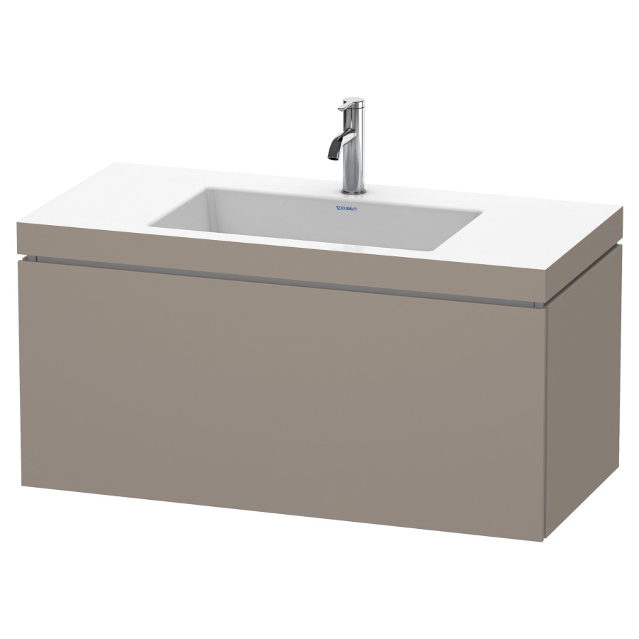 Combination de lavabo L-CUBE
C-BONDED
100,0 x 50,0 x 48,0 cm
élément à 1 tiroir
avec lavabo Vero Air
100,0 x 48,0 cm, avec siphon
gain de place