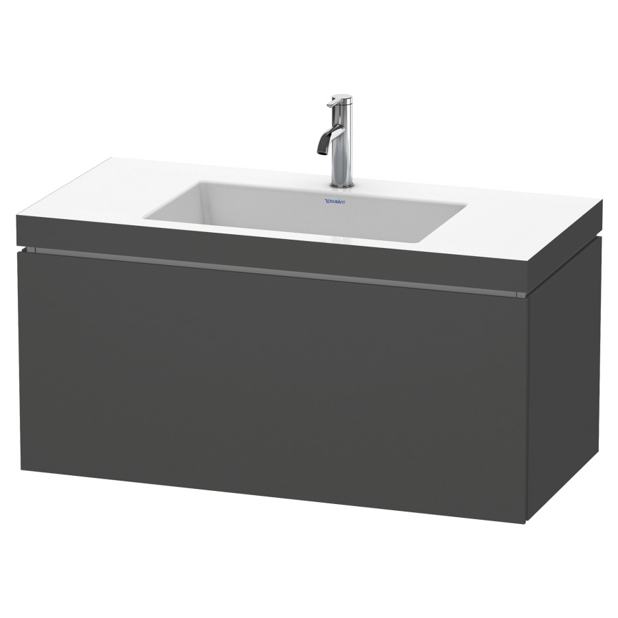 Combination de lavabo L-CUBE
C-BONDED
100,0 x 50,0 x 48,0 cm
élément à 1 tiroir
avec lavabo Vero Air
100,0 x 48,0 cm, avec siphon
gain de place