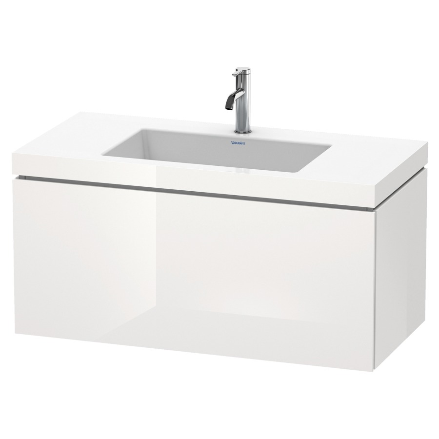 Combination de lavabo L-CUBE
C-BONDED
100,0 x 50,0 x 48,0 cm
élément à 1 tiroir
avec lavabo Vero Air
100,0 x 48,0 cm, avec siphon
gain de place