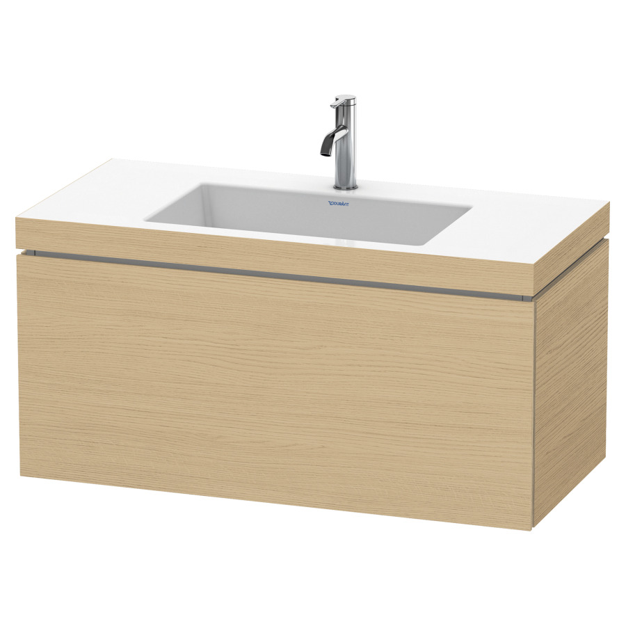 Combination de lavabo L-CUBE
C-BONDED
100,0 x 50,0 x 48,0 cm
élément à 1 tiroir
avec lavabo Vero Air
100,0 x 48,0 cm, avec siphon
gain de place