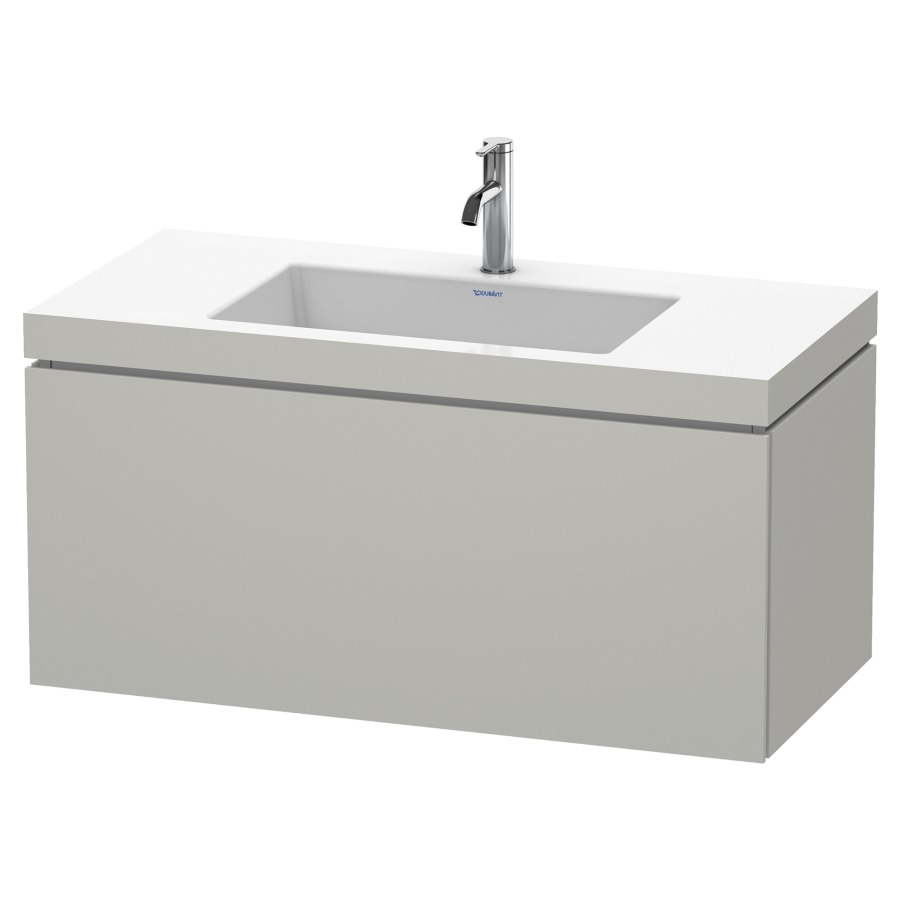 Combination de lavabo L-CUBE
C-BONDED
100,0 x 50,0 x 48,0 cm
élément à 1 tiroir
avec lavabo Vero Air
100,0 x 48,0 cm, avec siphon
gain de place