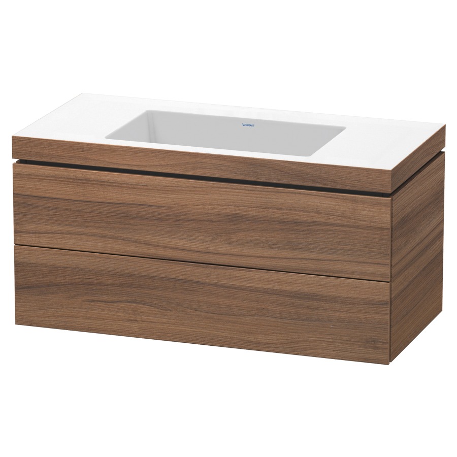 Combination de lavabo L-CUBE
C-BONDED
100,0 x 50,0 x 48,0 cm
élément à 2 tiroirs
avec lavabo Vero Air
100 x 48 cm, avec siphon gain
de place