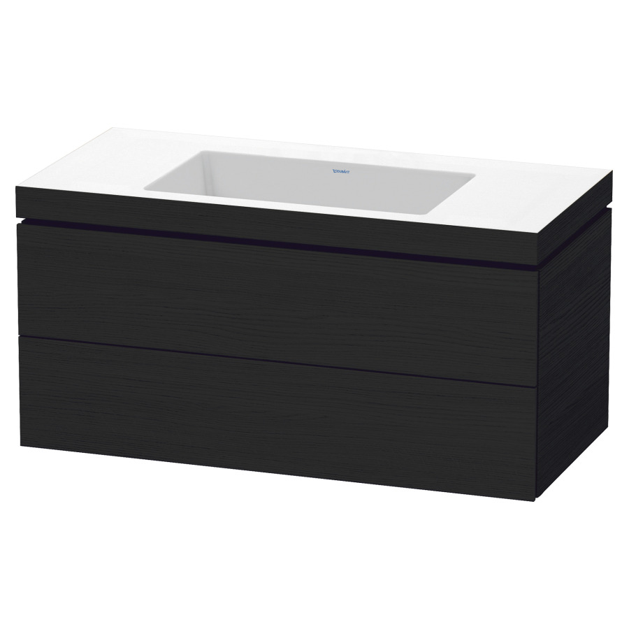 Combination de lavabo L-CUBE
C-BONDED
100,0 x 50,0 x 48,0 cm
élément à 2 tiroirs
avec lavabo Vero Air
100 x 48 cm, avec siphon gain
de place