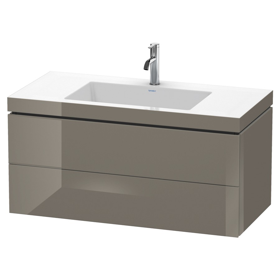 Combination de lavabo L-CUBE
C-BONDED
100,0 x 50,0 x 48,0 cm
élément à 2 tiroirs
avec lavabo Vero Air
100 x 48 cm, avec siphon gain
de place
