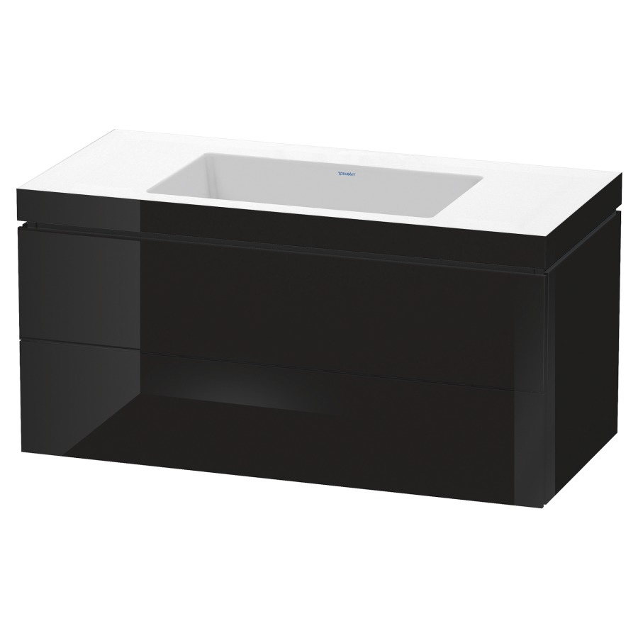 Combination de lavabo L-CUBE
C-BONDED
100,0 x 50,0 x 48,0 cm
élément à 2 tiroirs
avec lavabo Vero Air
100 x 48 cm, avec siphon gain
de place