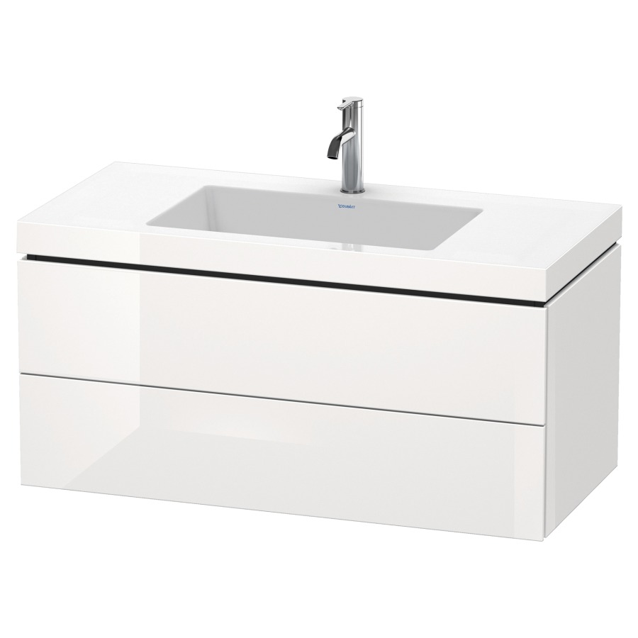 Combination de lavabo L-CUBE
C-BONDED
100,0 x 50,0 x 48,0 cm
élément à 2 tiroirs
avec lavabo Vero Air
100 x 48 cm, avec siphon gain
de place