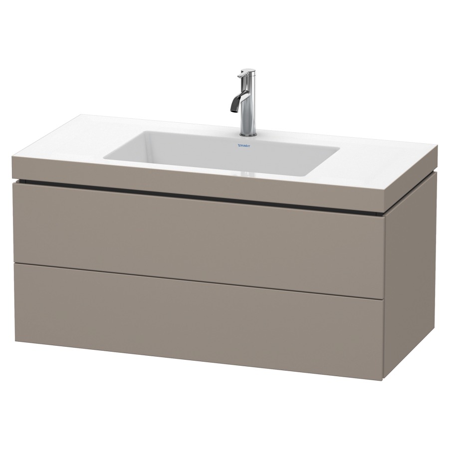 Combination de lavabo L-CUBE
C-BONDED
100,0 x 50,0 x 48,0 cm
élément à 2 tiroirs
avec lavabo Vero Air
100 x 48 cm, avec siphon gain
de place